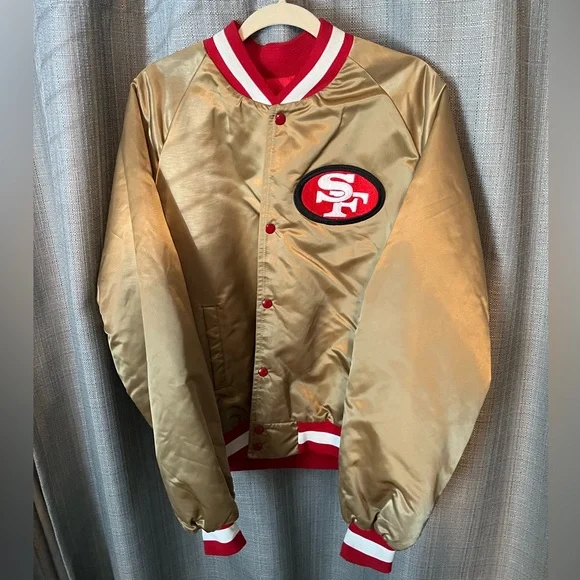 Vintage San Francisco 49ers Locker Line Good Satin Jacket Size XL - Picture 3 of 12